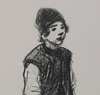 Théophile Alexandre STEINLEN : Enfant serbe, Lithographie originale signée