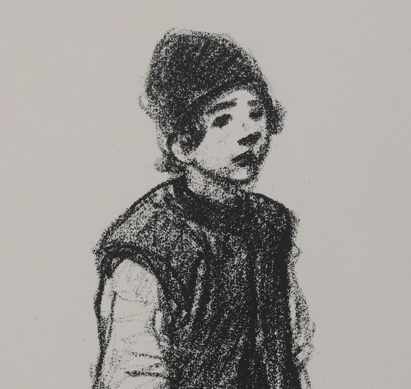 Théophile Alexandre STEINLEN : Enfant serbe, Lithographie originale signée