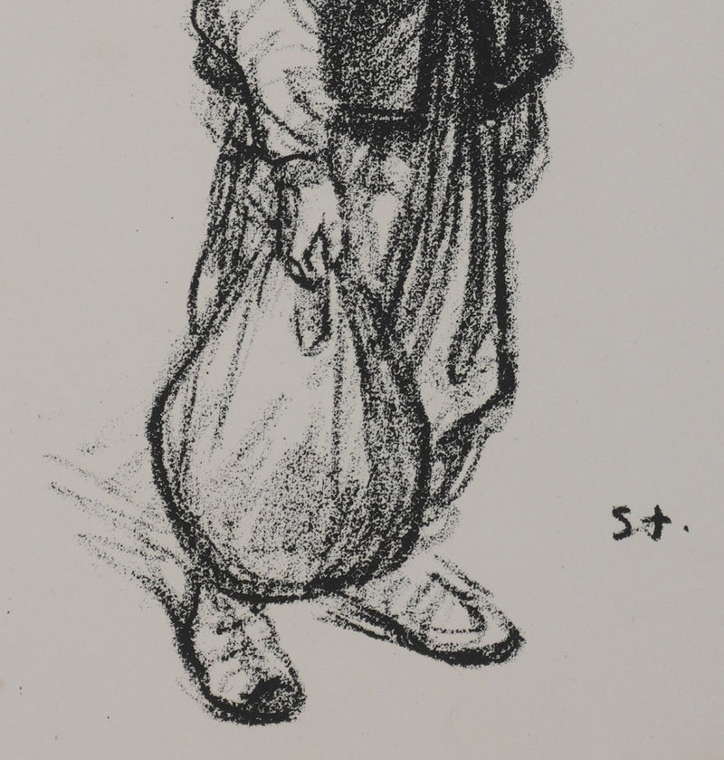 Théophile Alexandre STEINLEN : Enfant serbe, Lithographie originale signée