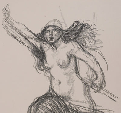 Théophile Alexandre STEINLEN : La poilue, Lithographie originale signée