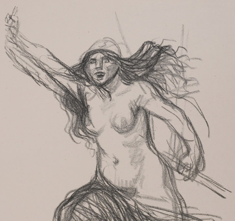 Théophile Alexandre STEINLEN : La poilue, Lithographie originale signée