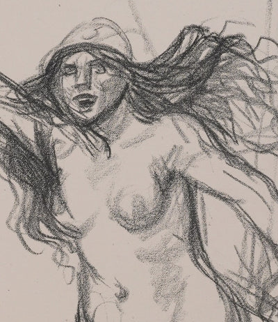 Théophile Alexandre STEINLEN : La poilue, Lithographie originale signée