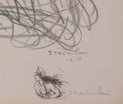 Théophile Alexandre STEINLEN : La poilue, Lithographie originale signée