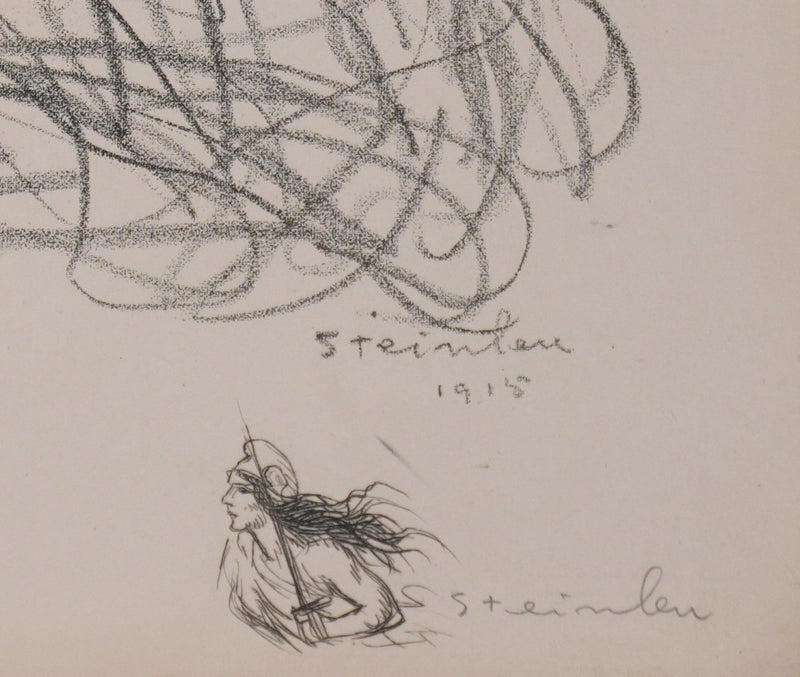 Théophile Alexandre STEINLEN : La poilue, Lithographie originale signée