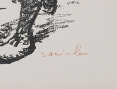 Théophile Alexandre STEINLEN : Au cantonnement, Lithographie originale signée