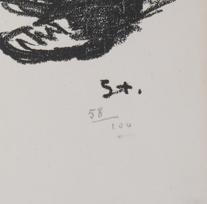 Théophile Alexandre STEINLEN : Au cantonnement, Lithographie originale signée