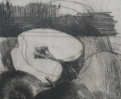 Safet ZEC : Nature morte aux pommes, Gravure originale signée