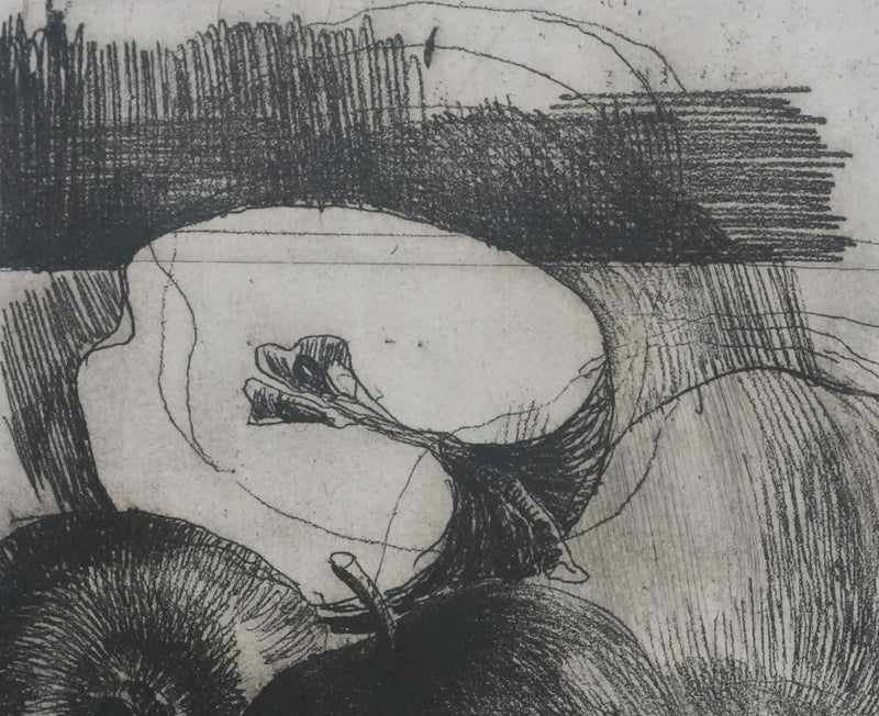 Safet ZEC : Nature morte aux pommes, Gravure originale signée