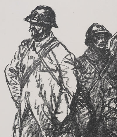 Théophile Alexandre STEINLEN : Au cantonnement, Lithographie originale signée