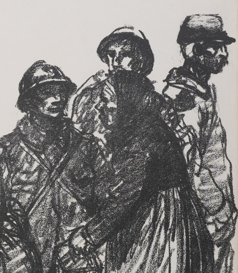 Théophile Alexandre STEINLEN : Au cantonnement, Lithographie originale signée
