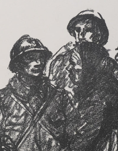 Théophile Alexandre STEINLEN : Au cantonnement, Lithographie originale signée