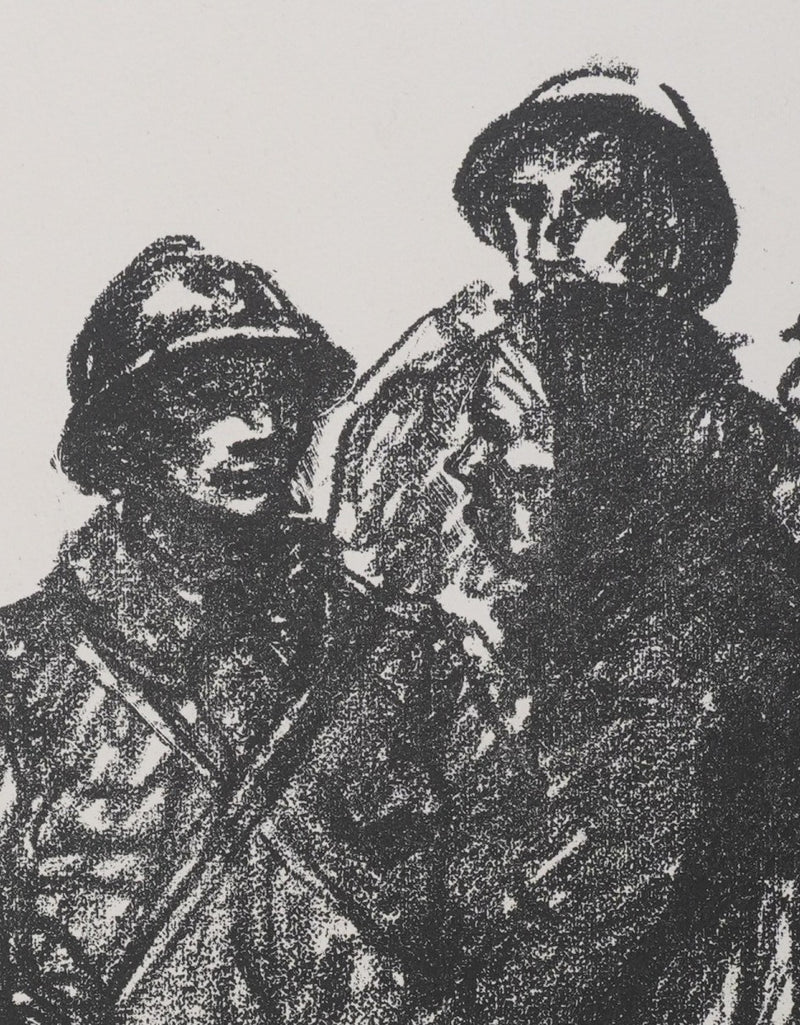 Théophile Alexandre STEINLEN : Au cantonnement, Lithographie originale signée