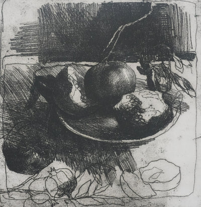 Safet ZEC : Nature morte à l'écuelle, Gravure originale signée