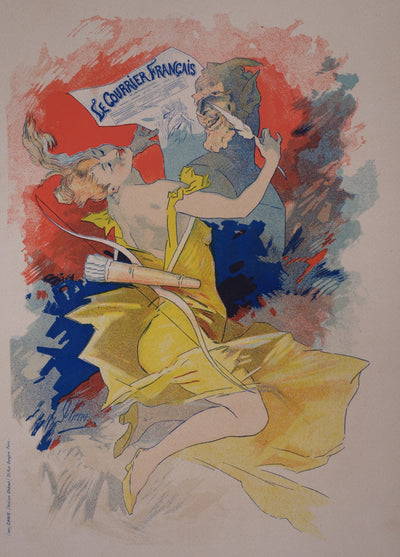 AF Jules Chéret: Student Redoubt, original signed lithograph, 1897