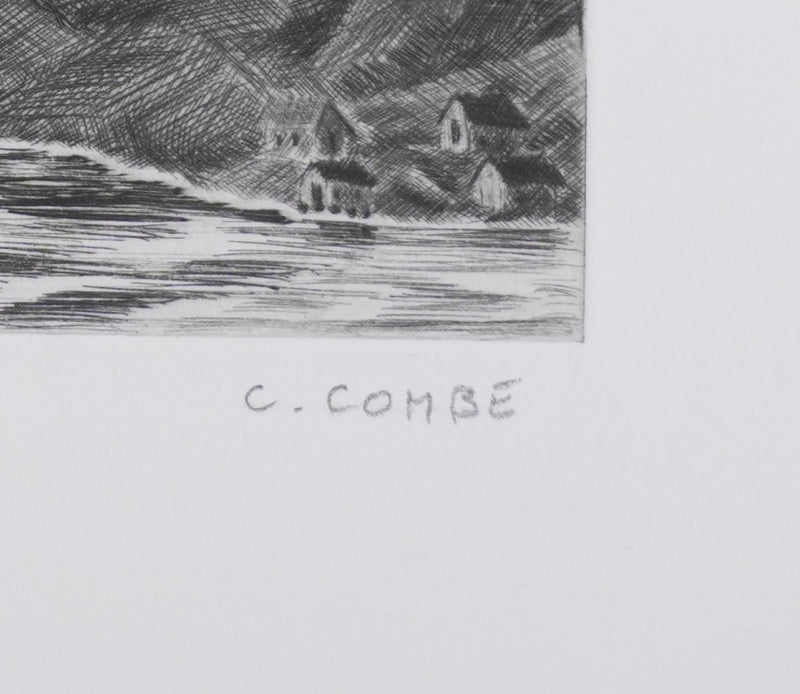 Camille COMBE : Passage du Raftsund, Gravure originale signée