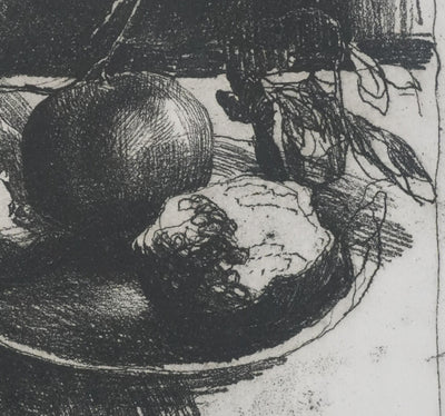 Safet ZEC : Nature morte à l'écuelle, Gravure originale signée