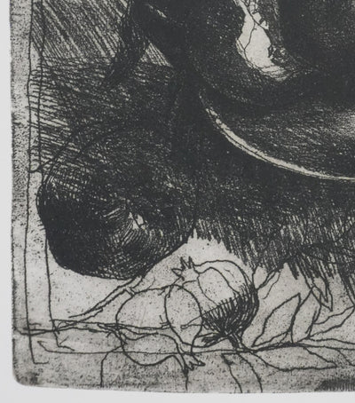 Safet ZEC : Nature morte à l'écuelle, Gravure originale signée