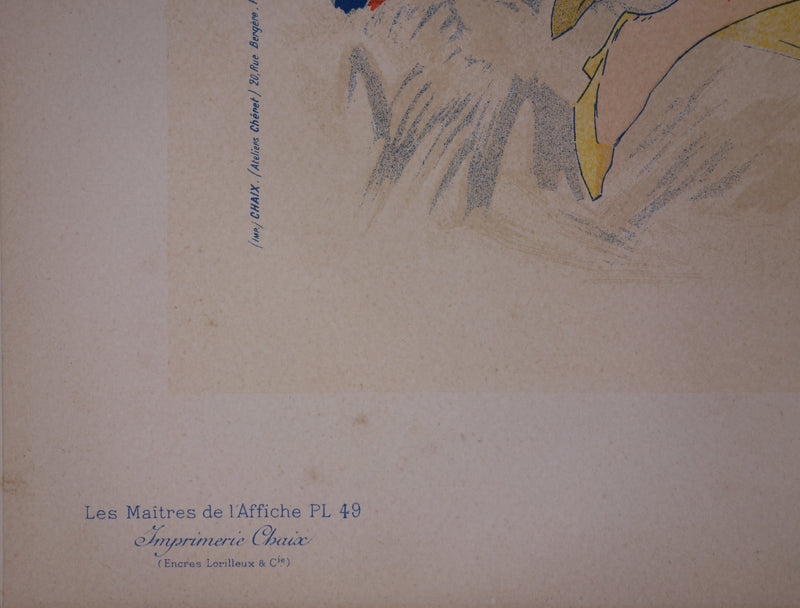 AF Jules Chéret: Student Redoubt, original signed lithograph, 1897