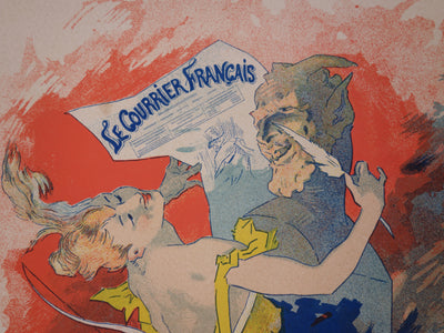 AF Jules Chéret: Student Redoubt, original signed lithograph, 1897