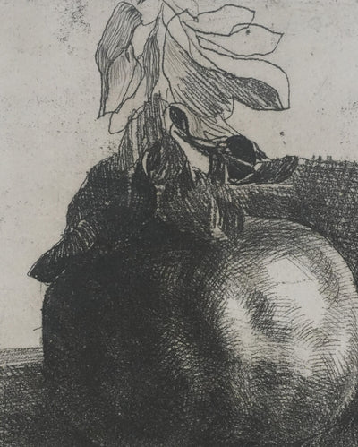 Safet ZEC : Nature morte à la grenade, Gravure originale signée