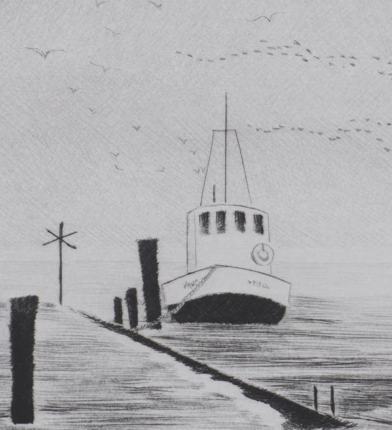 Camille COMBE : Migration nordique, Gravure originale signée