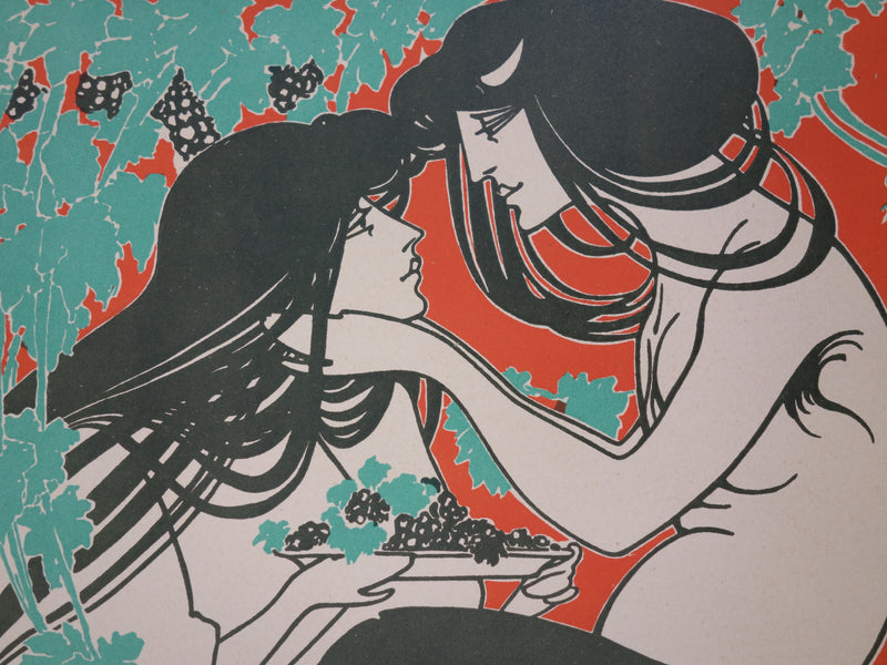 William BRADLEY : Moment de douceur, Lithographie originale signée