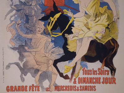 Jules CHERET : Bal du Moulin Rouge, Lithographie originale signée