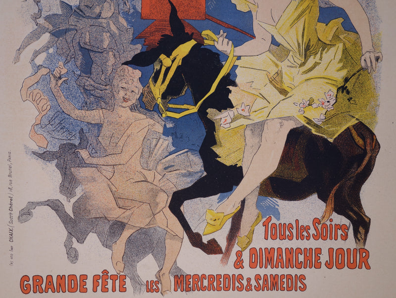 Jules CHERET : Bal du Moulin Rouge, Lithographie originale signée