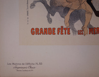 Jules CHERET : Bal du Moulin Rouge, Lithographie originale signée