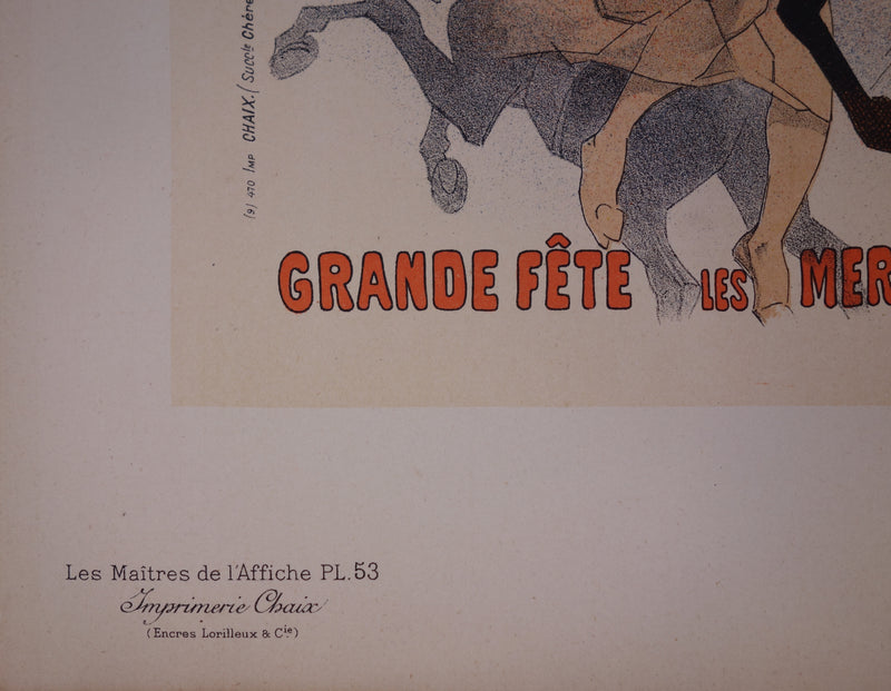Jules CHERET : Bal du Moulin Rouge, Lithographie originale signée