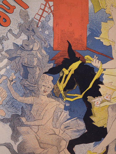 Jules CHERET : Bal du Moulin Rouge, Lithographie originale signée