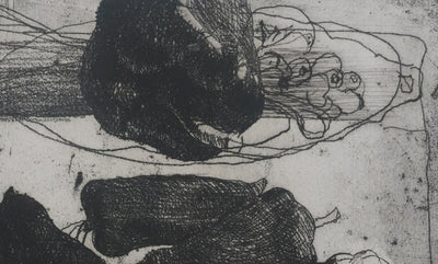 Safet ZEC : Nature morte aux poivrons, Gravure originale signée