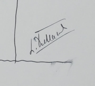 Léonce PEILLARD : L'arbre ange, Autographe et dessin original signé