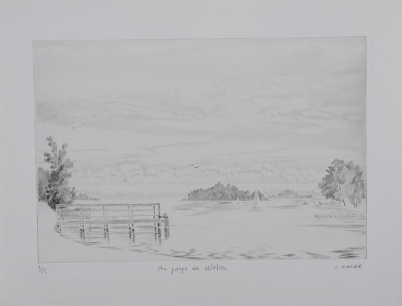 Camille COMBE : Au pays de Weber, Gravure originale signée
