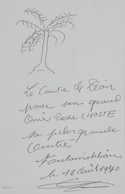 Autographe original de Charles LEON (photo de détail 2) - Crédit photo : Galerie Art.Paris