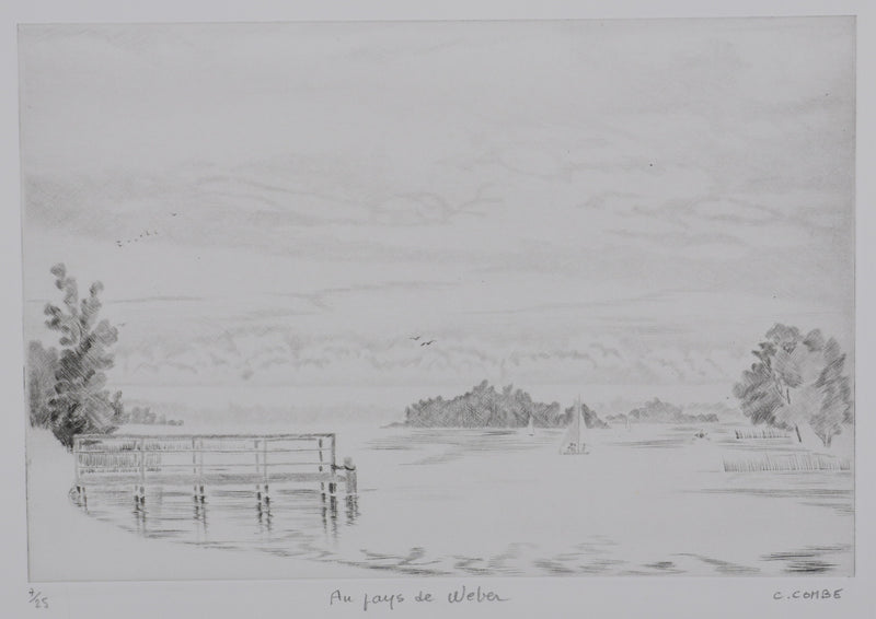 Camille COMBE : Au pays de Weber, Gravure originale signée