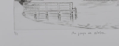 Camille COMBE : Au pays de Weber, Gravure originale signée
