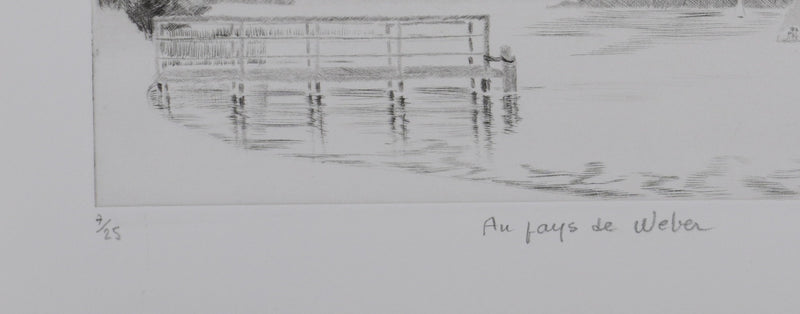 Camille COMBE : Au pays de Weber, Gravure originale signée