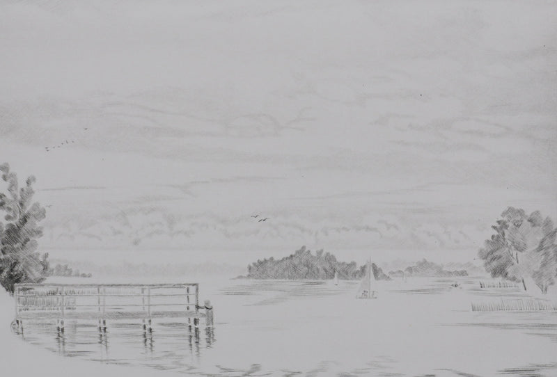 Camille COMBE : Au pays de Weber, Gravure originale signée