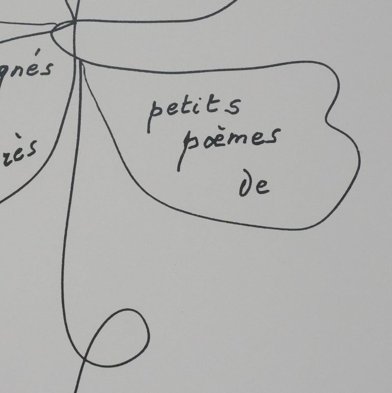 Louise DE VILEMORIN : Le trèfle à quatre feuilles, Lithographie originale signée