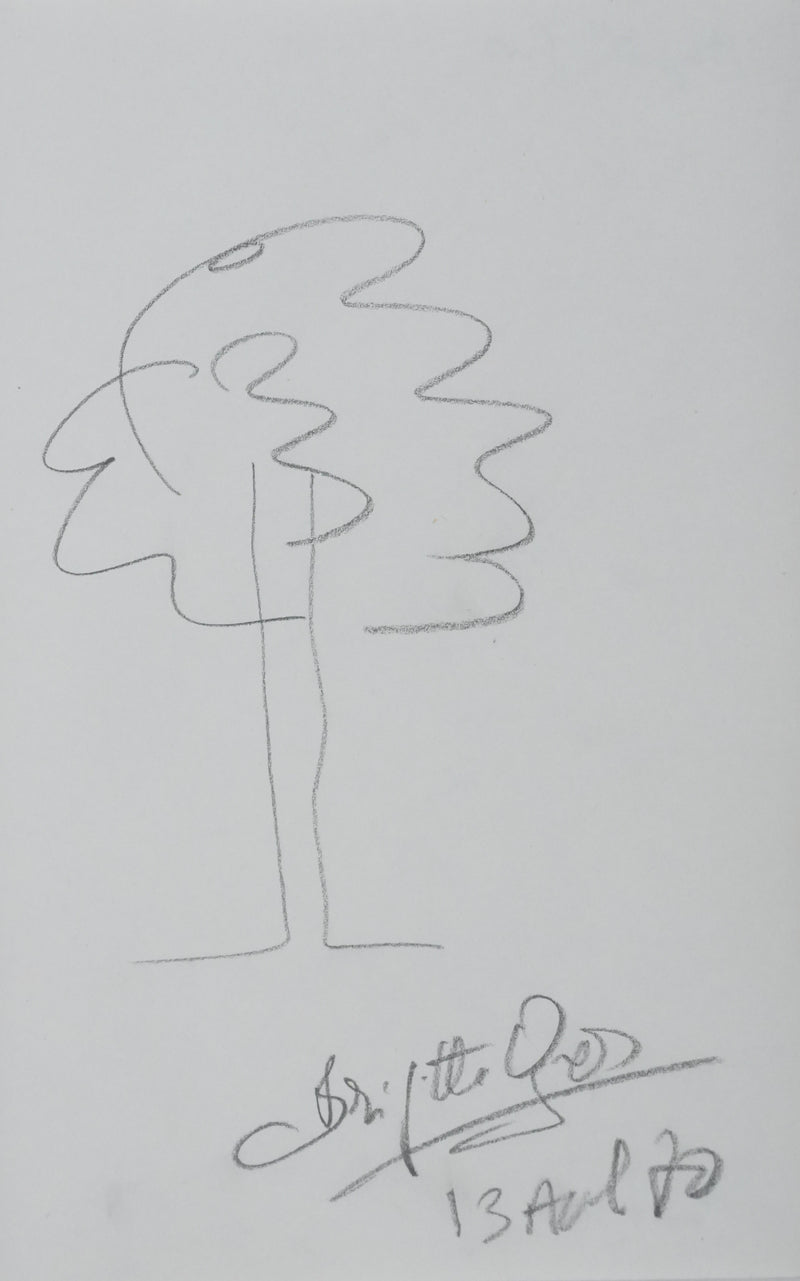 Autographe original de Brigitte GROS (vue générale) - Crédit photo : Galerie Art.Paris