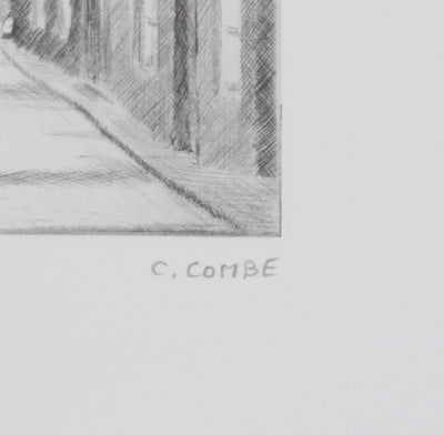 Camille COMBE : Lübeck, Gravure originale signée