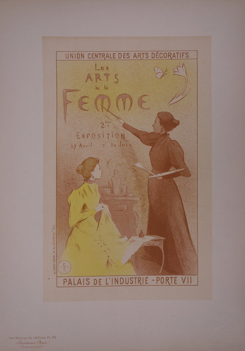BT Étienne Adolphe MOREAU, NÉLATON: The Arts of Women, original signed lithograph, 1897