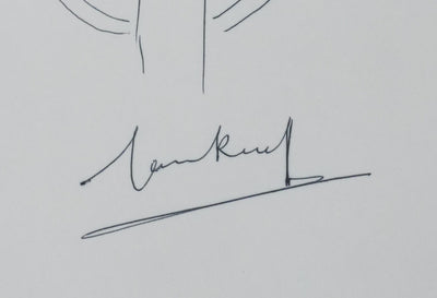Jacques RUEFF : L'arbre aux bras, Autographe et dessin original signé