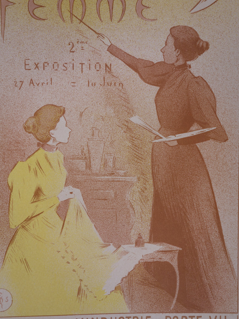 BT Étienne Adolphe MOREAU, NÉLATON: The Arts of Women, original signed lithograph, 1897