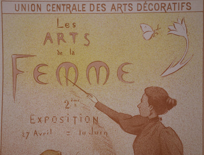 BT Étienne Adolphe MOREAU, NÉLATON: The Arts of Women, original signed lithograph, 1897