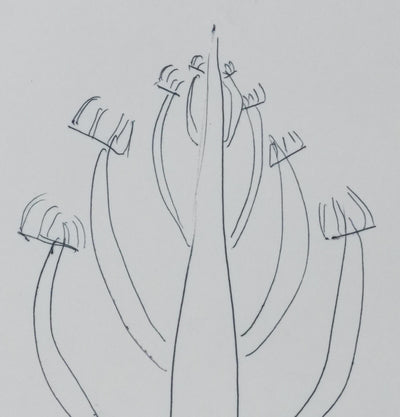Jacques RUEFF : L'arbre aux bras, Autographe et dessin original signé