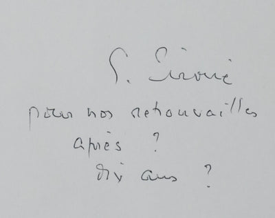 Georges PIROUE : L'arbre en croquis, Autographe et dessin original signé