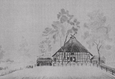Camille COMBE : A Meldorf, Gravure originale signée