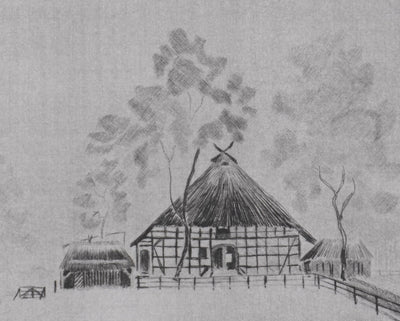 Camille COMBE : A Meldorf, Gravure originale signée